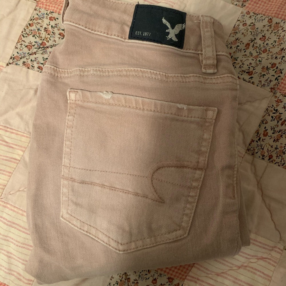 American eagle light pink skinny jeans